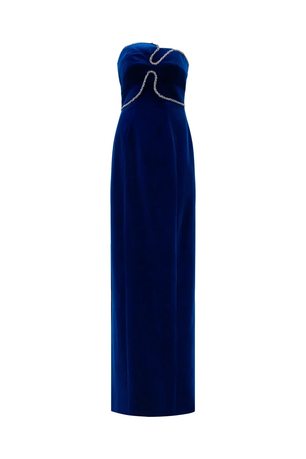 Strapless Back Slit Dress